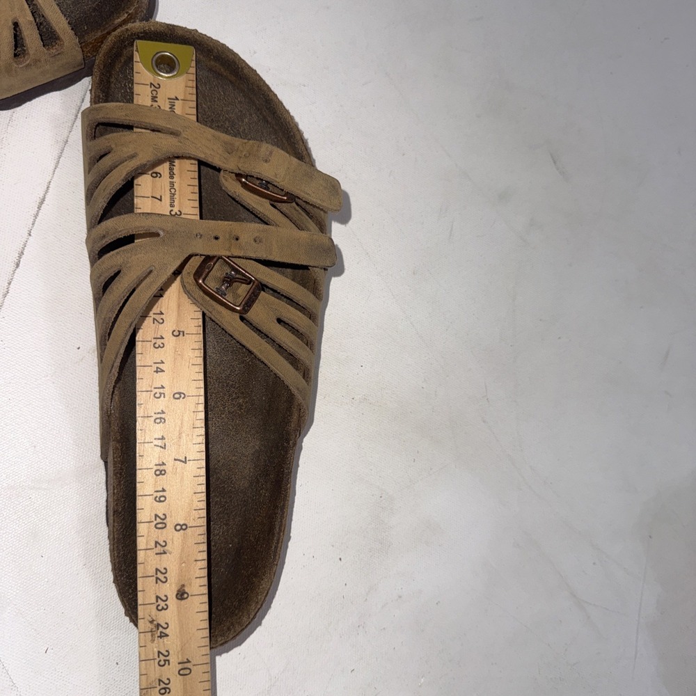 Birkenstock Womens Granada Taupe Birko Flor Sandals Slides Size 39/40 US 8/9 - Picture 7 of 14